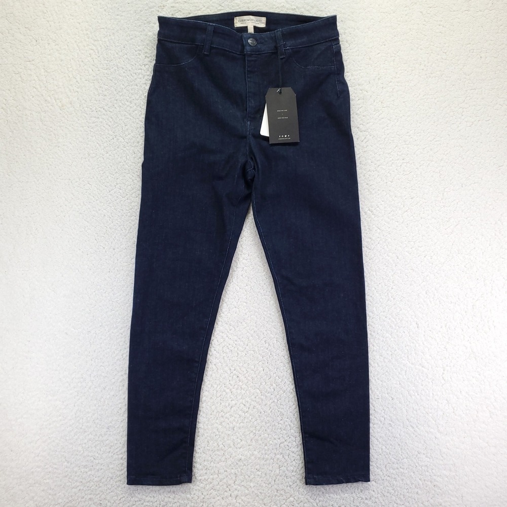 Current Elliott The Borderline‎ Super Skinny Jeans Dark Indigo Mid Rise Size 30